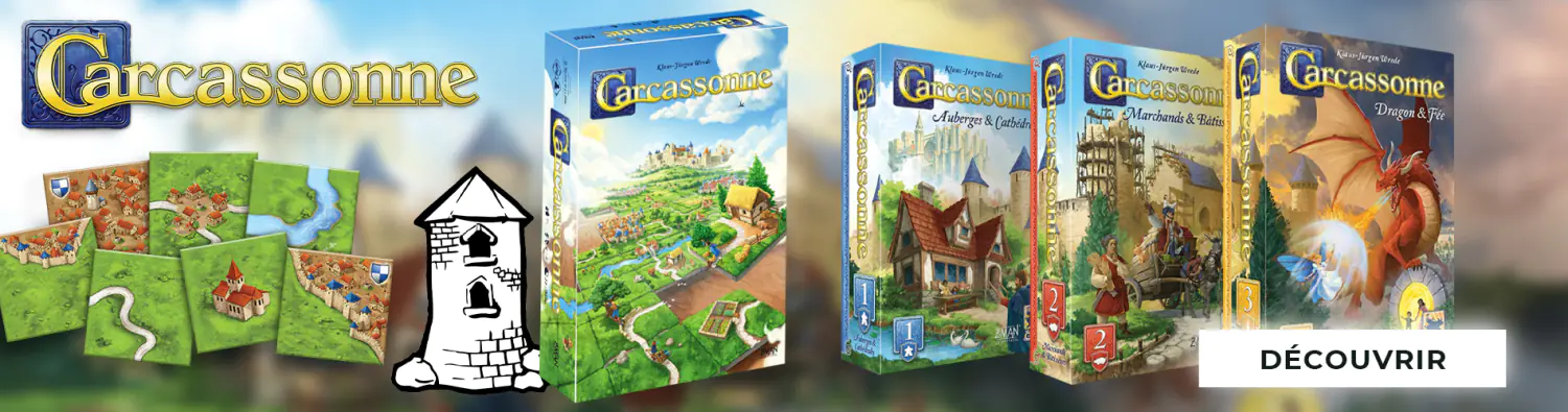 Carcassonne : Boite de base et extensions - jeux de société