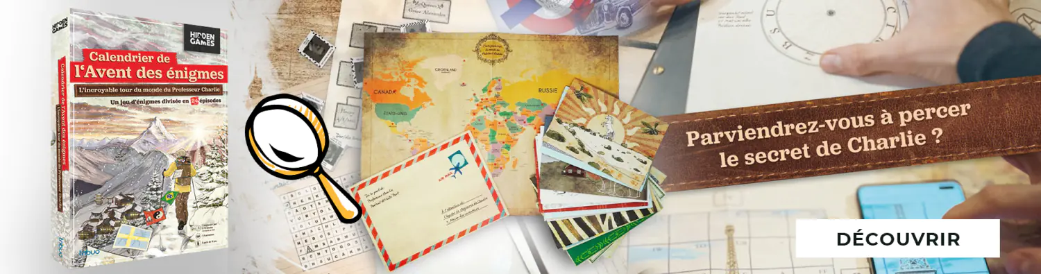 Calendrier de l'Avent des énigmes - L'Incroyable tour du monde du Professeur Charlie - V2