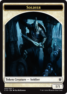 Elemental (4//4, flying, white) // Soldier (1//1)