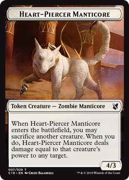 Heart-Piercer Manticore (4/3) // Dragon (5/5, flying)