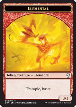 Elemental (3/1, trample, haste)