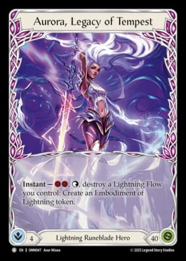 嵐の系譜、アウローラ / Aurora, Legacy of Tempest Aurora, Legacy of Tempest - Flesh and Blood card (77120) | Playin
