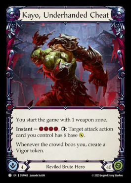 Kayo, Underhanded Cheat