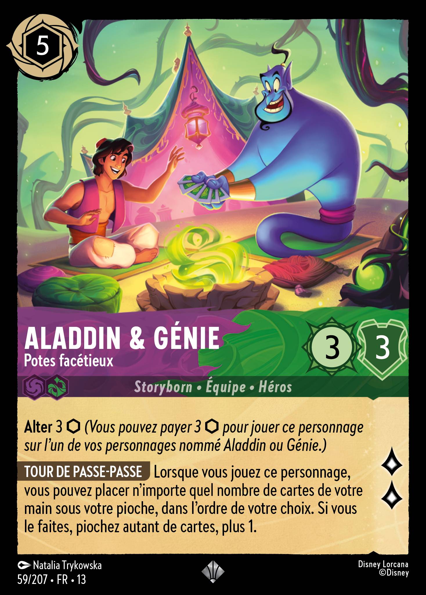 Aladdin & Genie - Mischievous Pals - Lorcana card (83199) | Playin