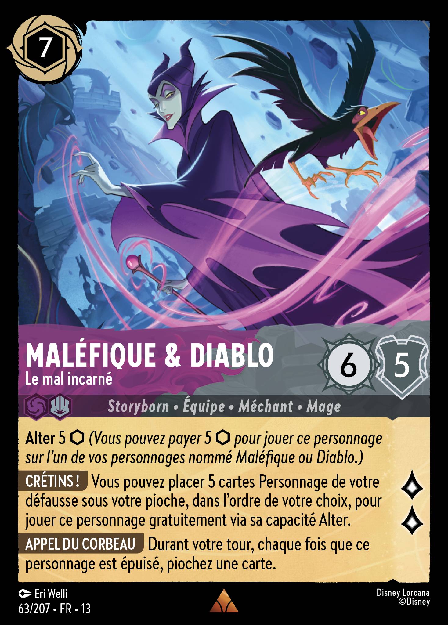 maleficent card lorcana & Diablo - Evil Incarnate - (83203) 9 Character Version Maleficent's Staff 65/204 » Disney