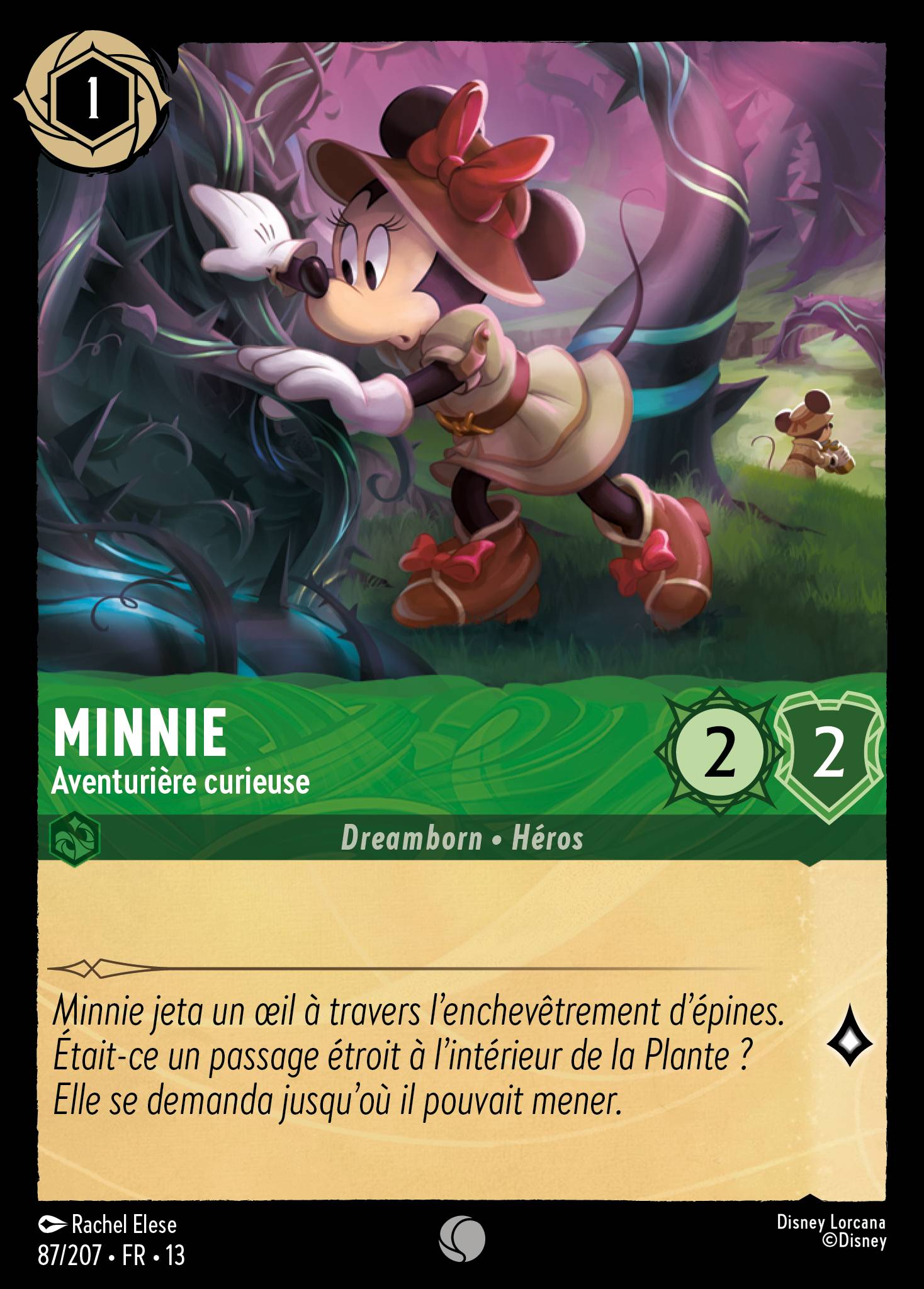 minnie mouse lorcana card Disney just unveiled its rarest cards yet  the new Iconic rarity debuts with alternate art Mickey and in Fabled, dropping Aug 25 at LGSs and Sept 5 everywhere else Common Flavor Text Minnie Mouse - Curious Adventurer