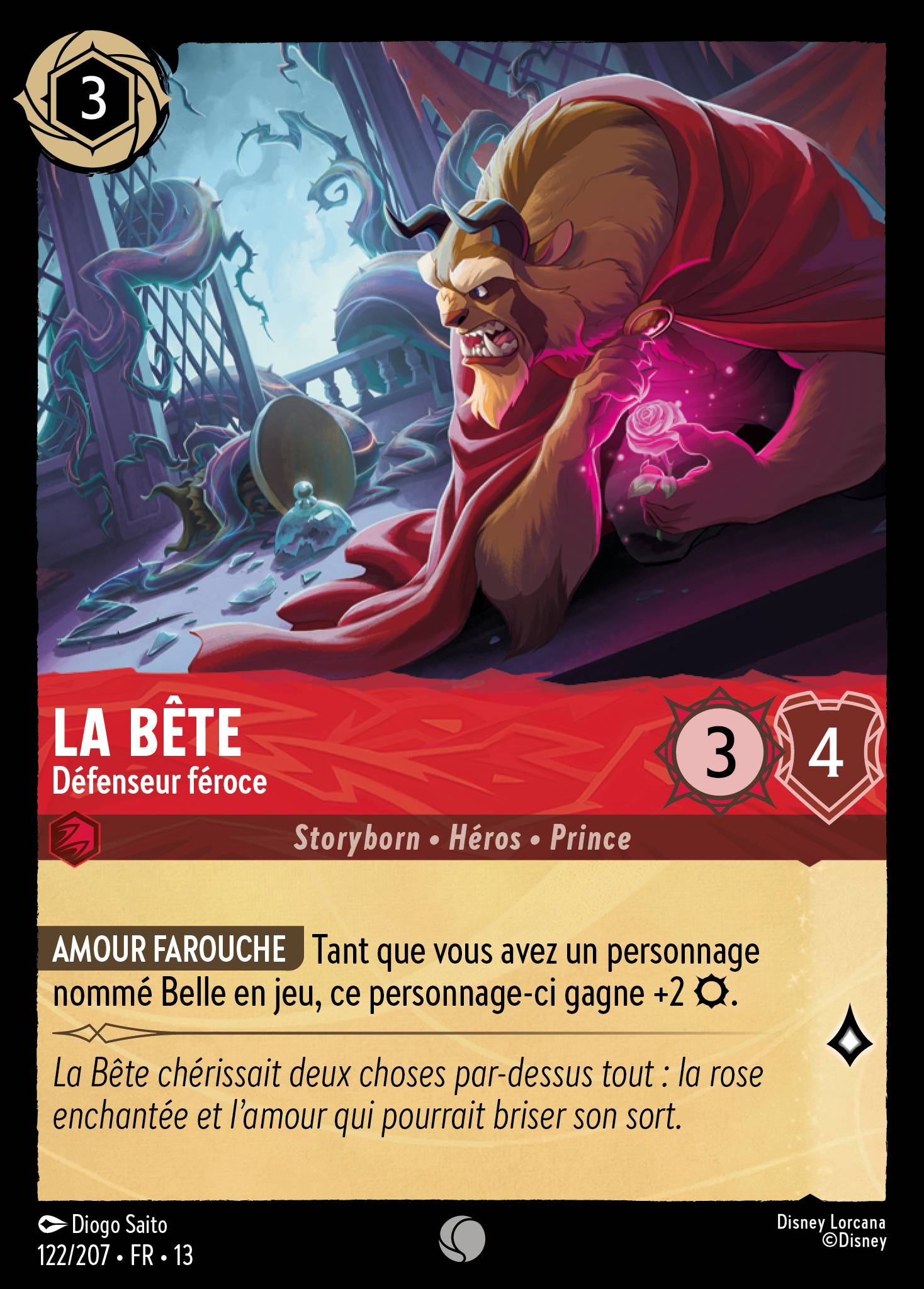 lorcana beast card - Fierce Defender - (83262) Rush (This character can challenge the turn theyre played.) [DYNAMIC MANEUVER] Whenever this character challenges Disney Lorcana 210/204 -Beast, Relentless