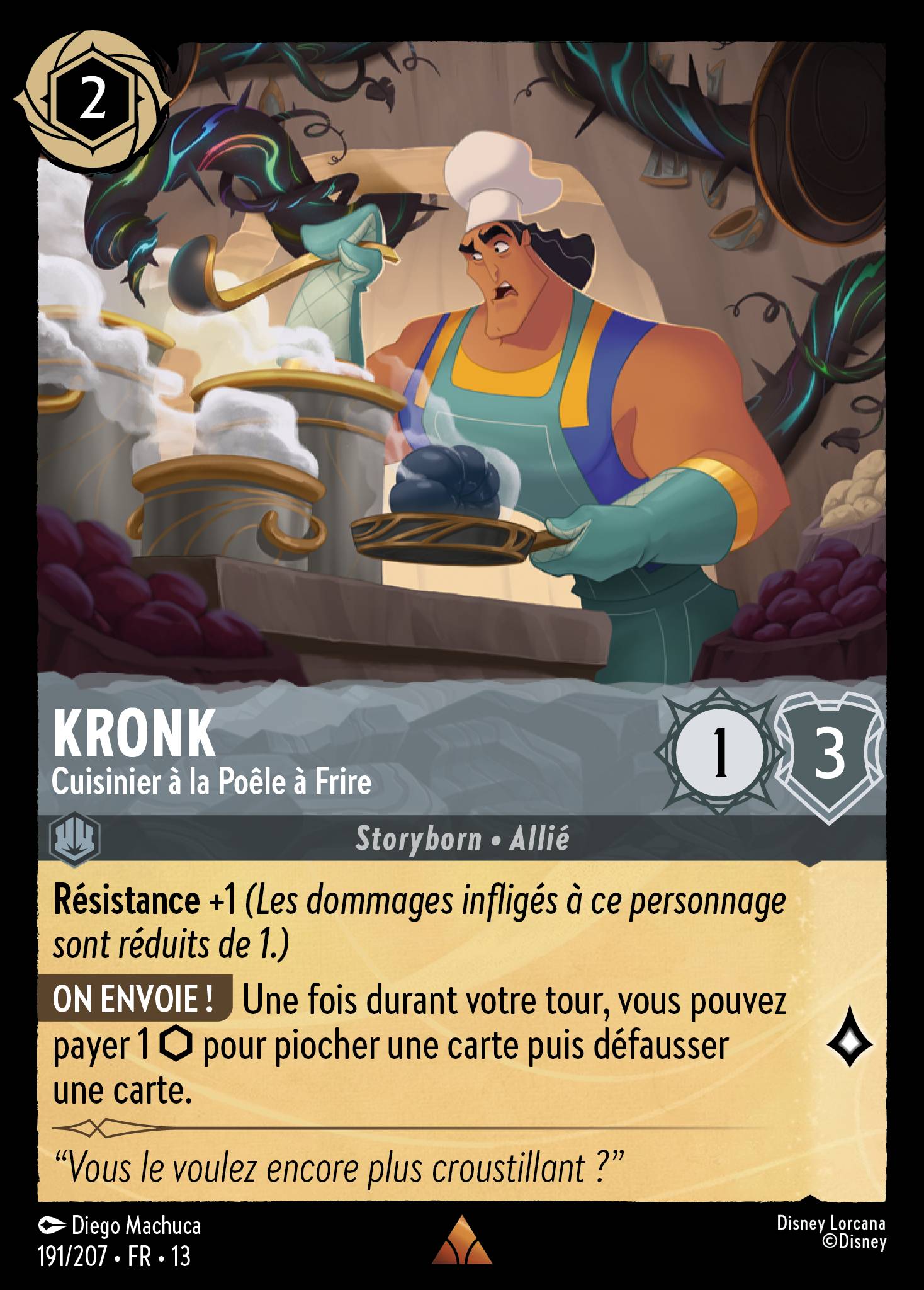 kronk lorcana card - Shimmering Skies - - Head of Security (Super Rare) Steel Card Type Lorcana TCG 185/204 Kronk Junior