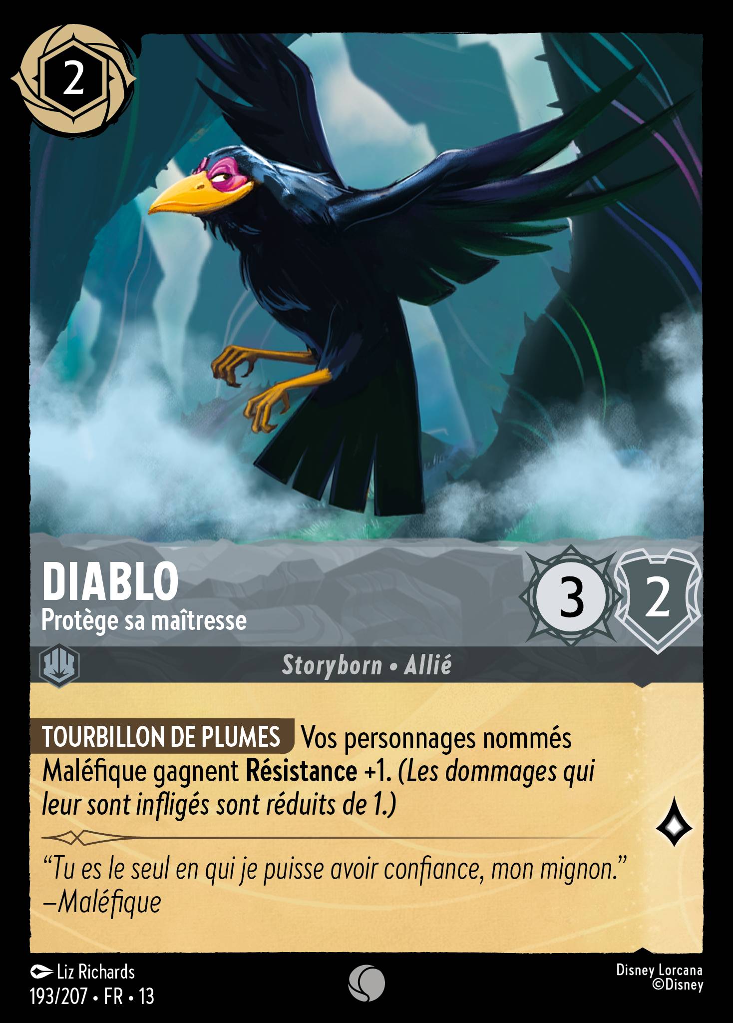diablo lorcana card - Ursula's Return - - Devoted Herald (Legendary) Faithful Pet Ink Type Diablo - Devoted Herald Disney