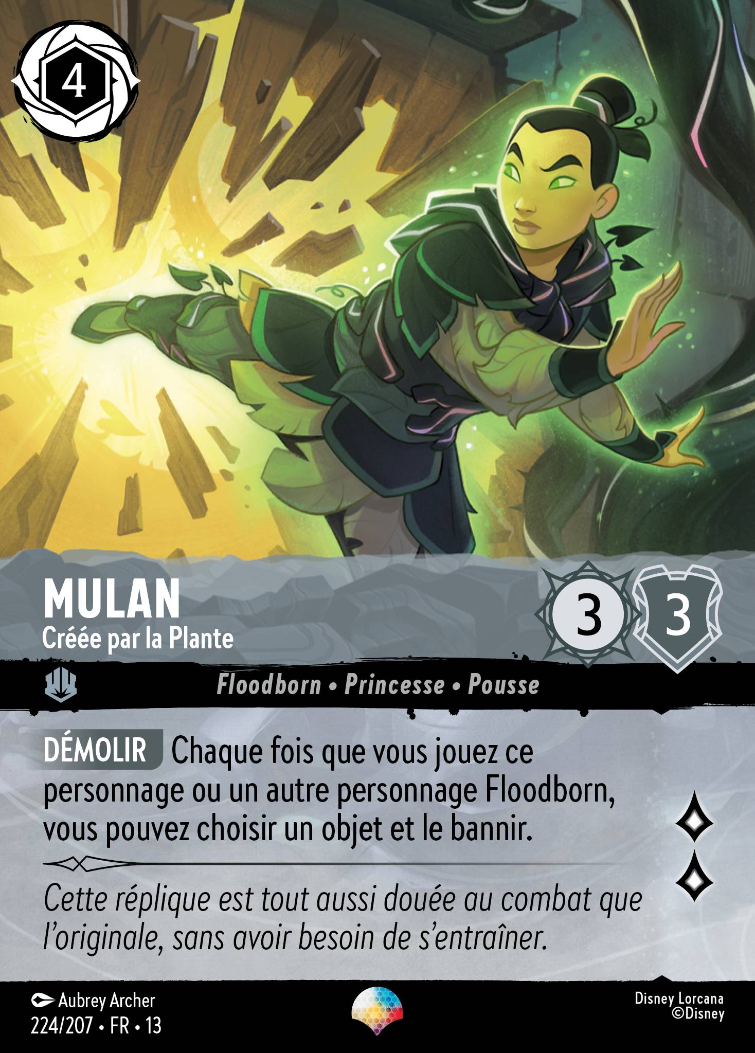 lorcana mulan cards - Created by the Vine - card (83332) [FLOWING BLADE] During your turn Ravensburger Disney Lorcana TCG Deck