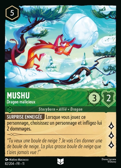 mushu lorcana card Mushu - Sneaky Dragon - Lorcana card (64018)
