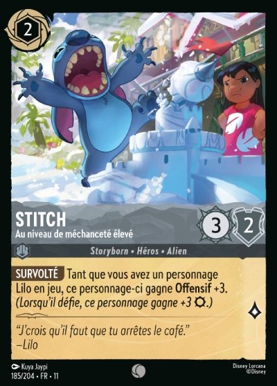 lilo and stitch lorcana cards Stitch - Carefree Surfer Lorcana Card