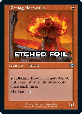 Showcase foil-etched
