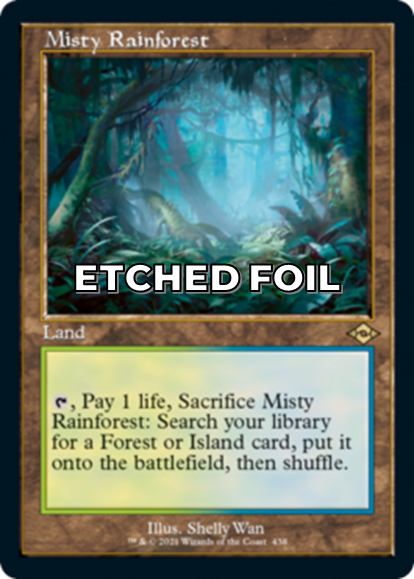 Showcase foil-etched