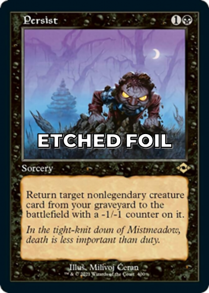 Showcase foil-etched