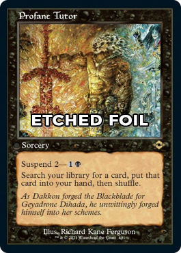 Showcase foil-etched