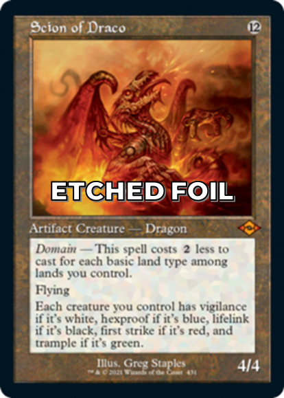 Showcase foil-etched
