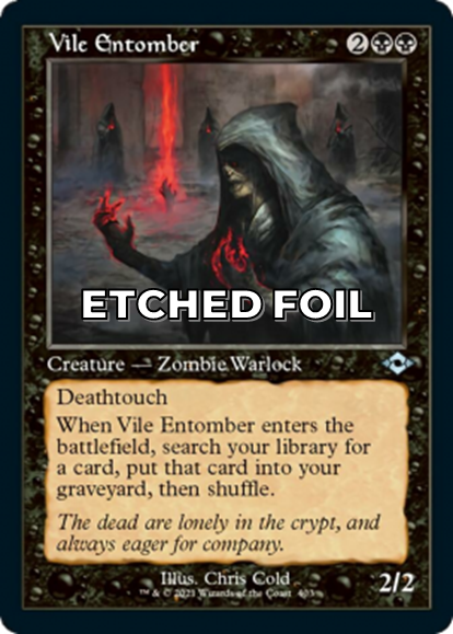 Showcase foil-etched