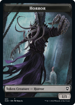 Horror (1/1, black) // Centaur (3/3, protection from black)
