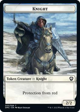 Knight (2/2, protection from red, white)