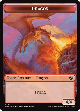 Dragon (4/4, flying) / Warrior (1/1, red)