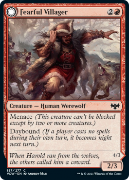 Fearful Villager // Fearsome Werewolf
