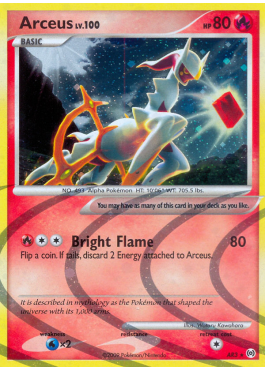 arceus pokemon card level 100 Lv.100 Movie Promo Unopened 041/DPt-P 2009 Japanese P317 Holo Rare Card Type Arceus Lv. 100 AR3 HOLO