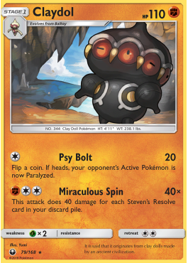 pokemon claydol card (5/107) [Deoxys]  Plug you may attach a Fighting Energy card from your discard pile to 1 of your Pokmon Claydol 2005 EX: Emerald #024/106