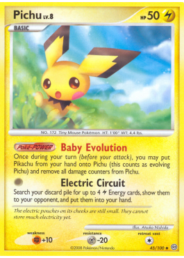 Pichu Lv.8 (STF 45) - Pokémon card (65269) | Playin