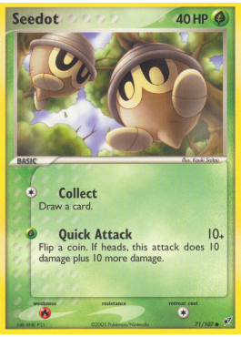 pokemon seedot card Seedot 011/196 NM / M - Yuka Morii Clay Art - Lost Origin Pokemon Card