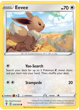 Eevee (EVS 125) - Pokémon card (74011) | Playin