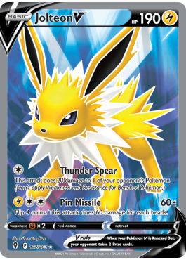 Jolteon V (EVS 177) - Pokémon card (74063) | Playin