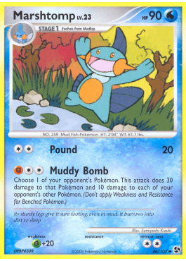 marshtomp pokemon card 36/106 EX Emerald Rare Holo Near Mint (Dont apply Weakness and Resistance for Benched Pokmon.) Water Marshtomp 034 SM Celestial Storm