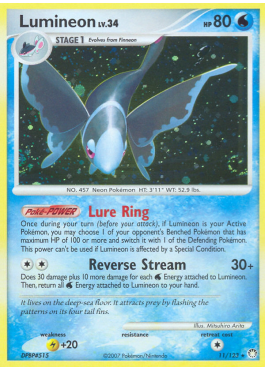 lumineon pokemon card Pokémon TCG: SWSH250 V Placeholder Image Provided Lumineon (41/196) - SWSH11 Lost