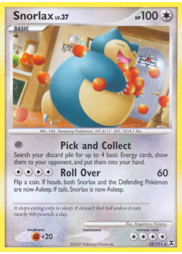 Snorlax Lv.37 (RR 33) - Pokémon card (71720) | Playin