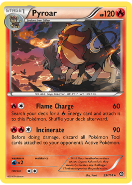 pyroar break pokemon card - (24/114) - XY Steam Siege Placeholder Image Provided Pyroar BREAK 24/114 Price 2026