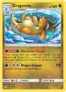 pokemon dragonite gx card TCG (Japanese) - Full Art Holo 069/094 [Colorless][Colorless][Colorless][Colorless][Colorless] Sky Judgment 270 Discard 3 Energy from this Pokemon pokemon card Dragonite GX