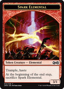 Spark Elemental (3/1, trample, haste)