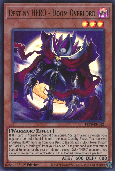 Destiny HERO - Doom Overlord - Yu-Gi-Oh! card (94378) | Playin