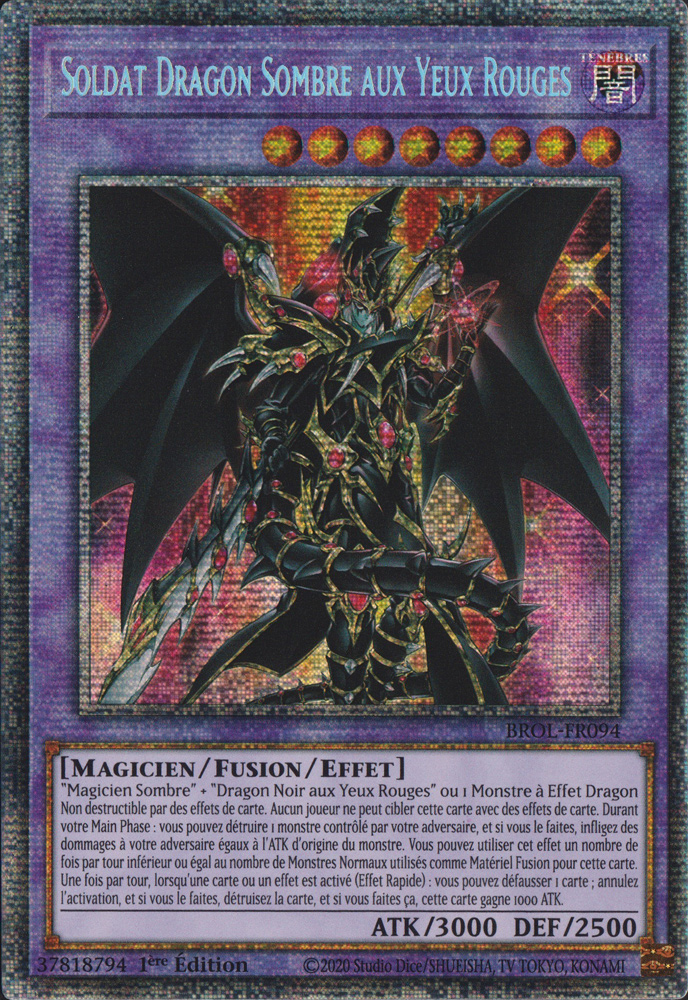 Soldat Dragon Sombre aux Yeux Rouges