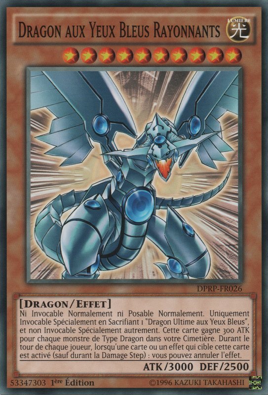 Dragon aux Yeux Bleus Rayonnants