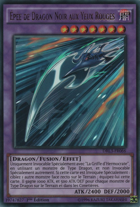Epée de Dragon Noir aux Yeux Rouges