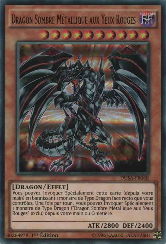 Dragon Sombre Métallique Aux Yeux Rouges
