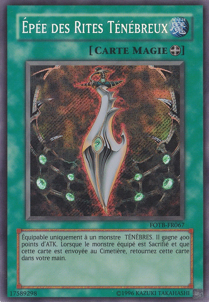 Epée des Rites Ténébreux