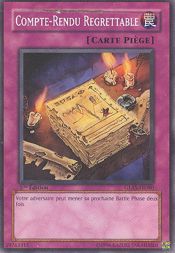 Compte-Rendu Regrettable
