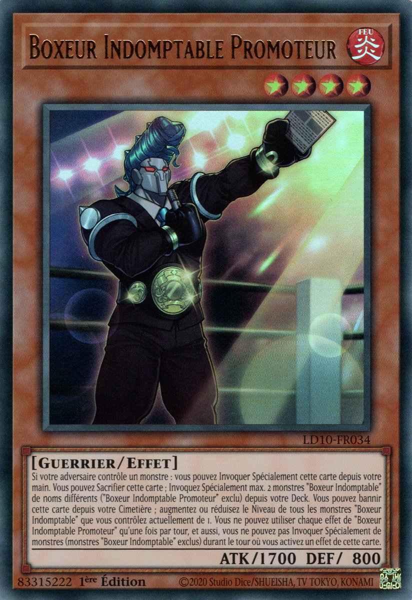Boxeur Indomptable Promoteur