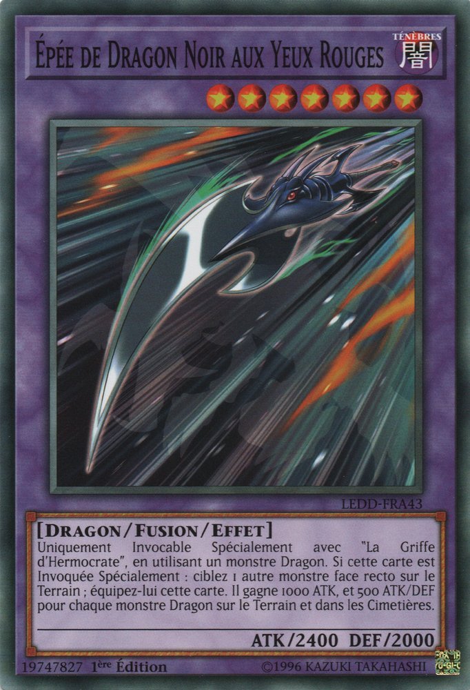 Epée de Dragon Noir aux Yeux Rouges