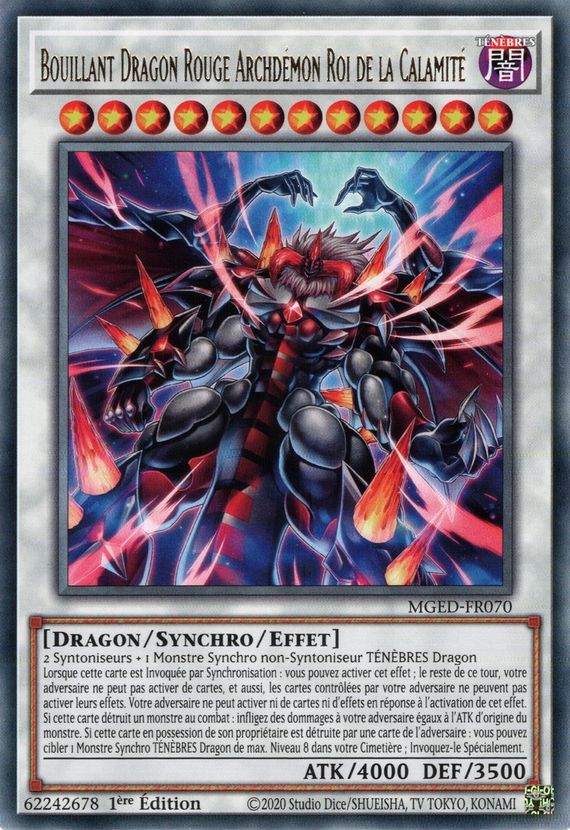 Bouillant Dragon Rouge Archdémon Roi de la Calamité