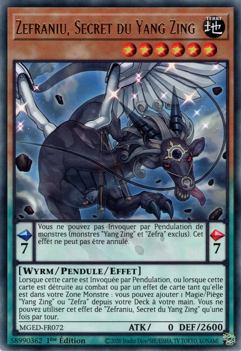 Zefraniu, Secret du Yang Zing