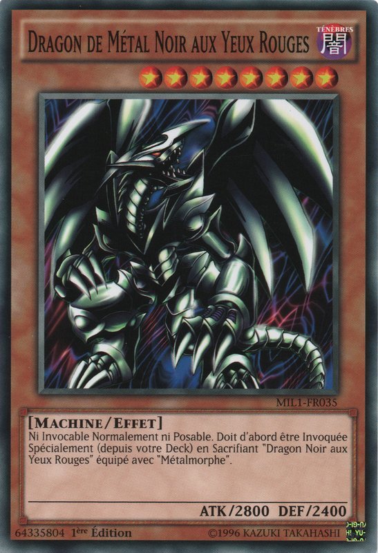 Dragon de Métal Noir aux Yeux Rouges